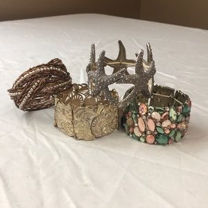 Four New Cuff Bracelets Never Worn!